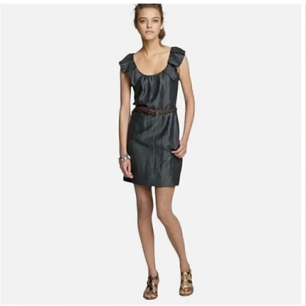 J Crew Rumpled Linen Merton Shift Dress NWT